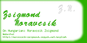 zsigmond moravcsik business card